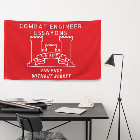 Combat Engineer Violence Flag military accessories