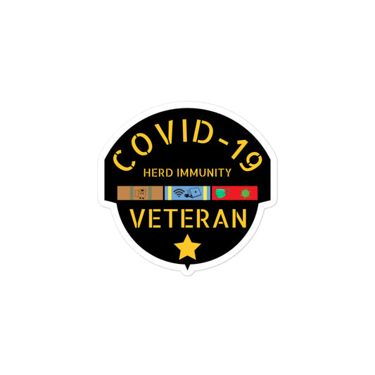 COVID Veteran Bubble-free stickers accessories