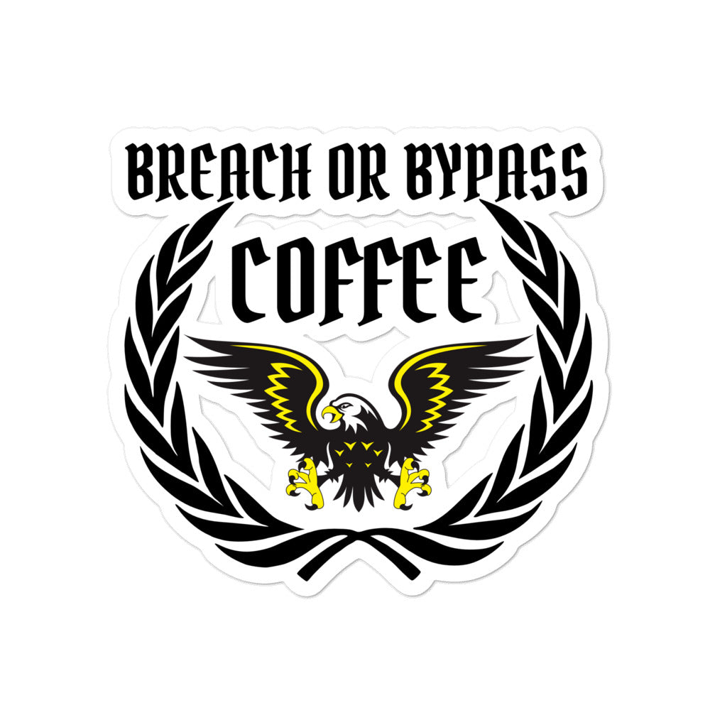 BorB Coffee Eagle Wreath Bubble-free stickers accessories