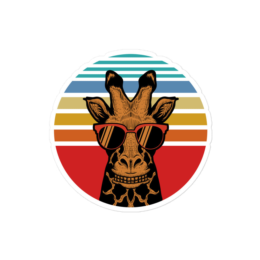 Happy Giraffe Bubble-free stickers accessories