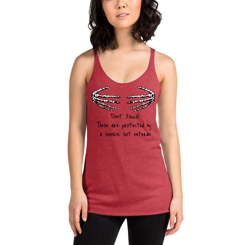 Dont Touch Skeleton Women's Racerback Tank Dive Bar