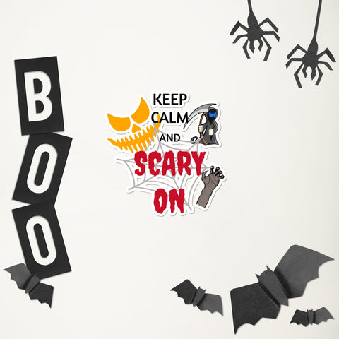 Calm Scary on Bubble-free stickers accessories seasonal