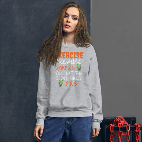 Exercise Zombies Unisex Sweatshirt funny seasonal