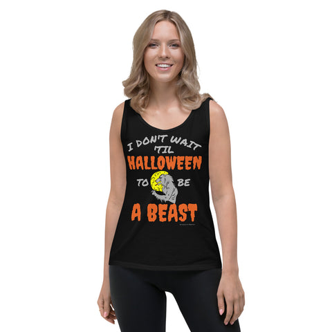 Halloween Beast Ladies' Tank seasonal funny