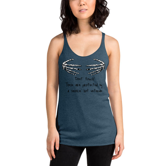 Dont Touch Skeleton Women's Racerback Tank Dive Bar