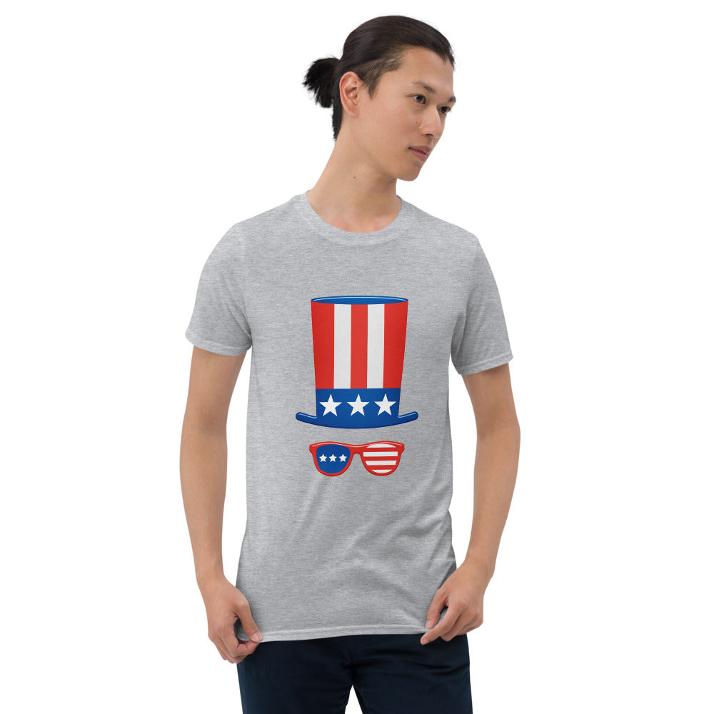 4th Hat and Glasses Short-Sleeve Unisex T-Shirt accessories