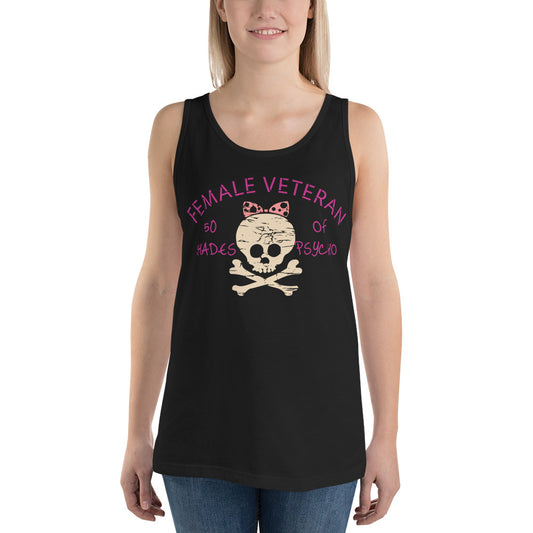 Female Veteran 50 Shades Unisex Tank Top Military