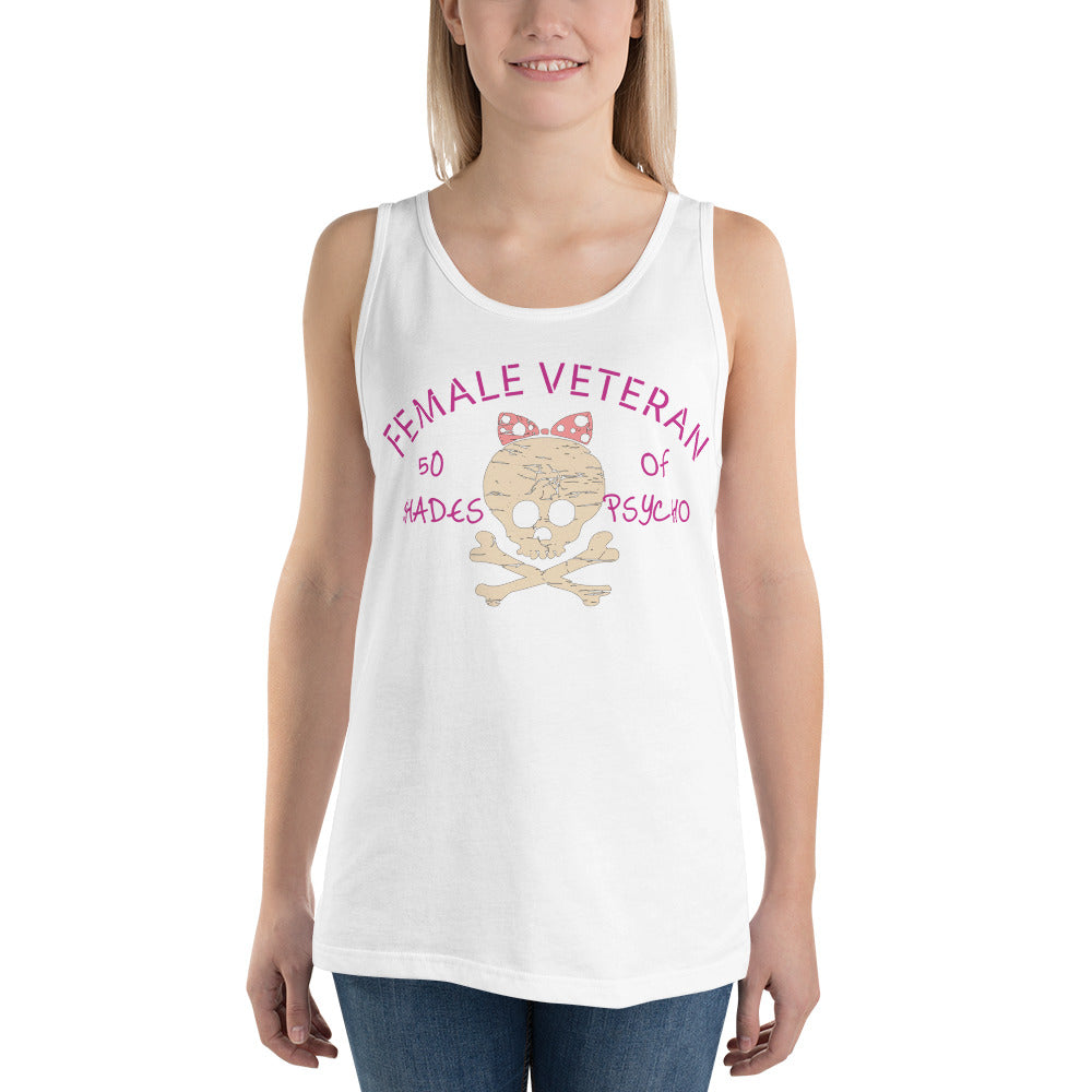 Female Veteran 50 Shades Unisex Tank Top Military