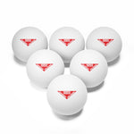 1961 Landmine Sign Ping Pong Balls, 6 pcs