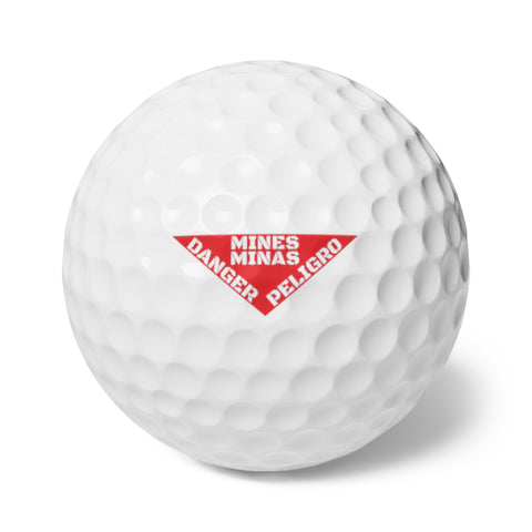 1961 Landmine Sign Golf Balls, 6pcs