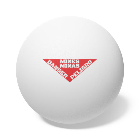 1961 Landmine Sign Ping Pong Balls, 6 pcs