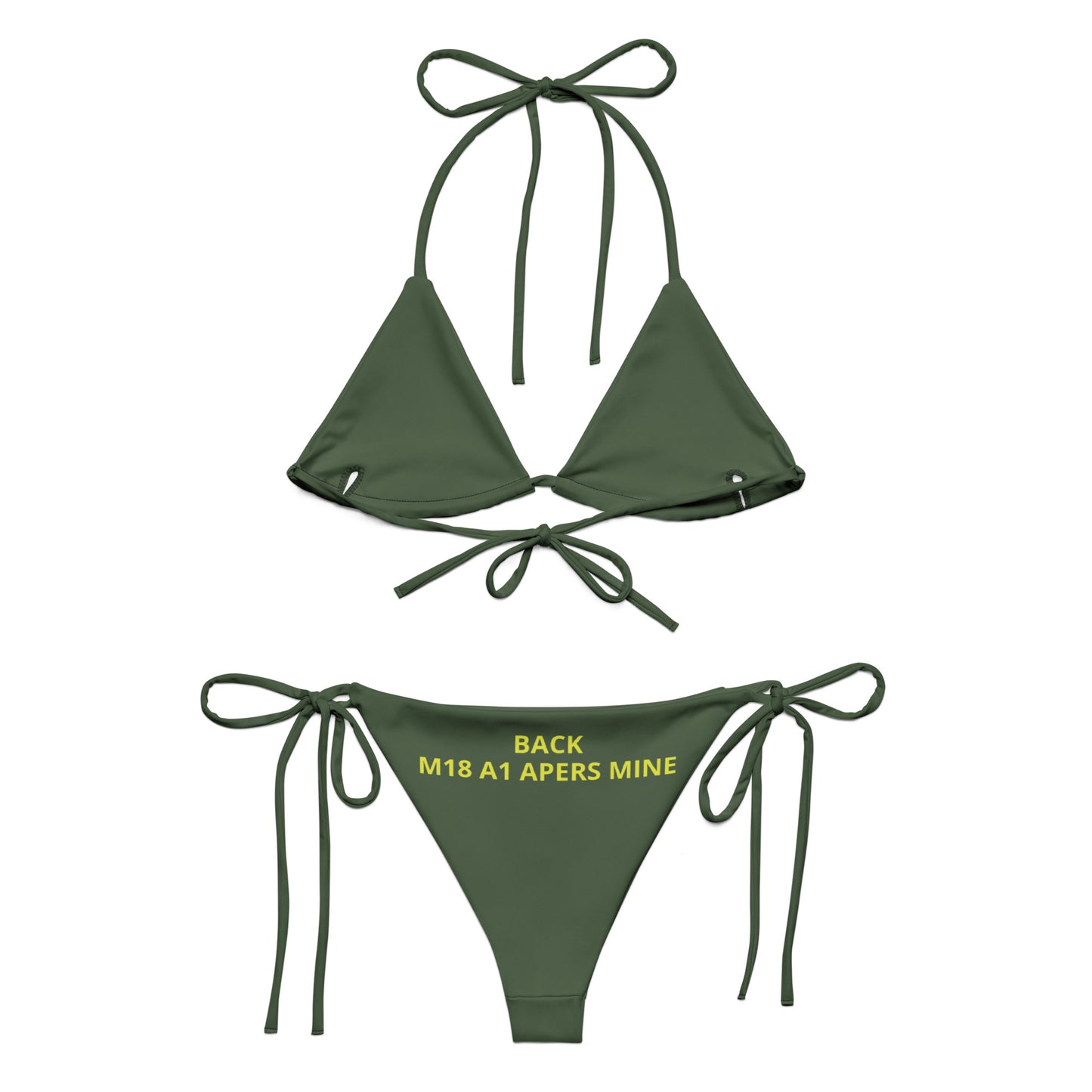 Claymore Bikini 1 All-over print recycled string bikini