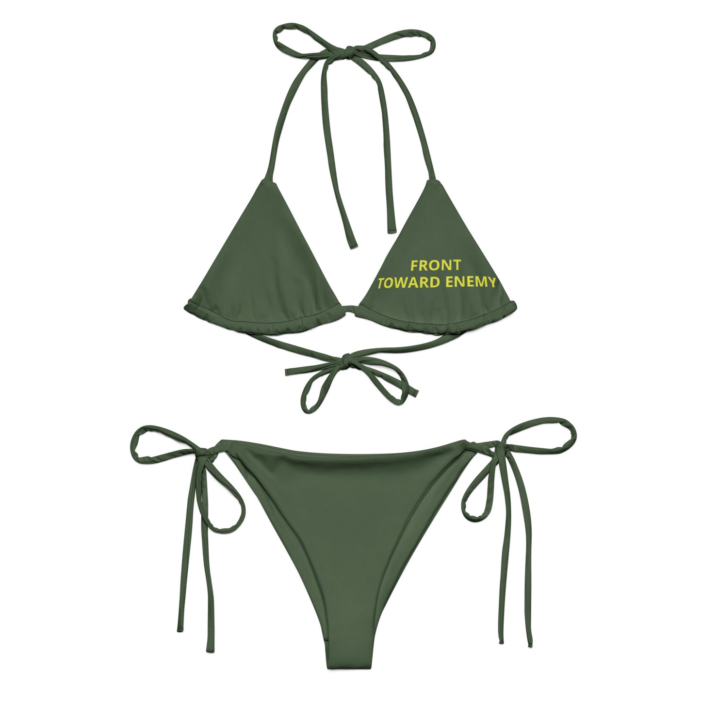 Claymore Bikini 1 All-over print recycled string bikini