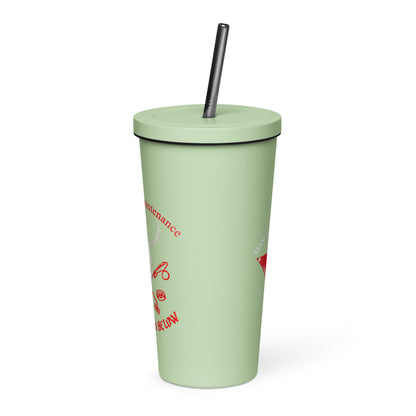 1961 Insulated tumbler with a straw