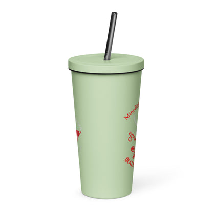 1961 Insulated tumbler with a straw