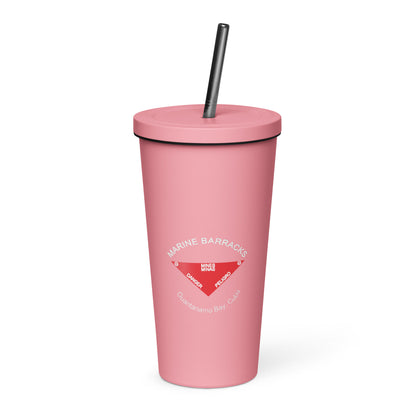 1961 Insulated tumbler with a straw