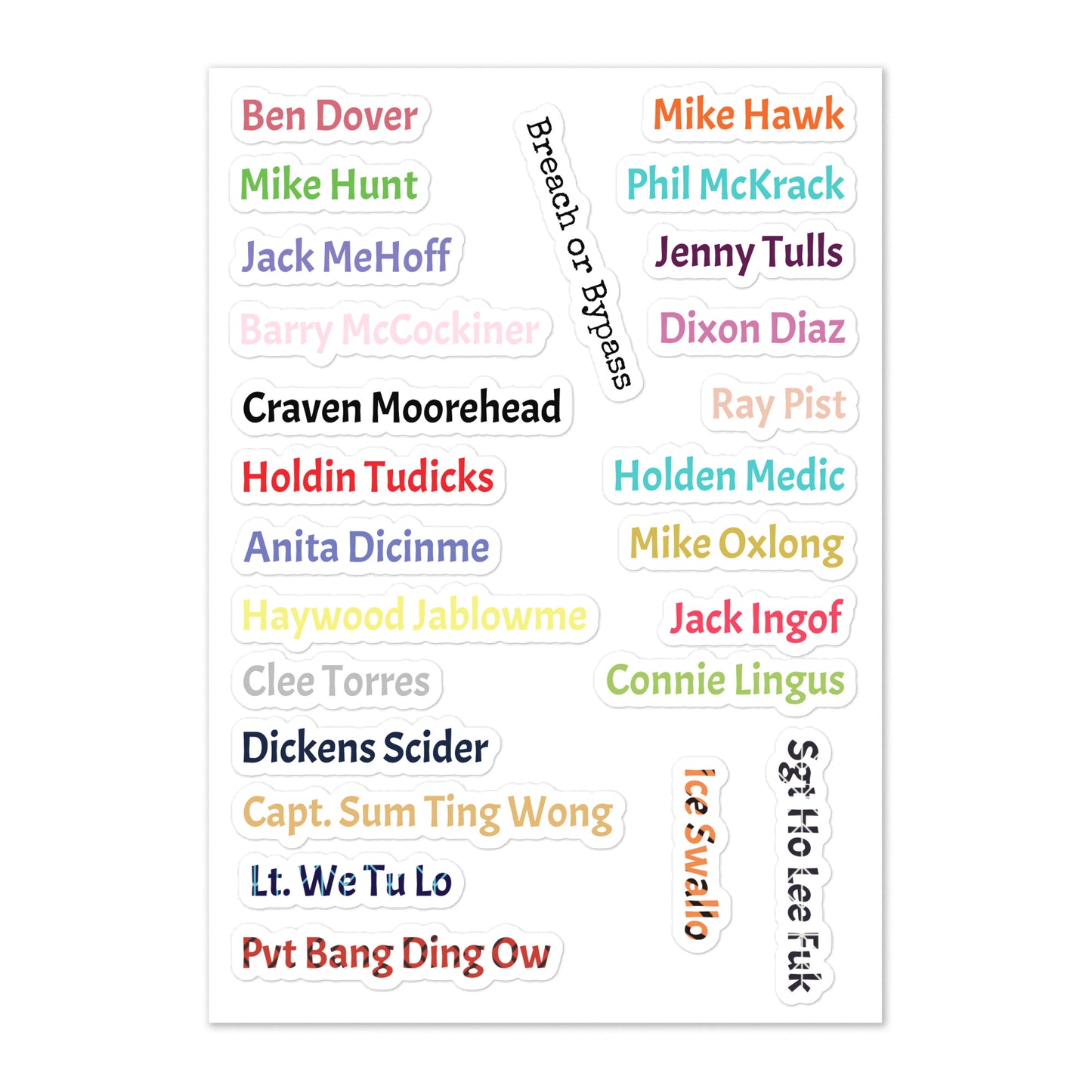 Slang Words Sticker sheet accessories