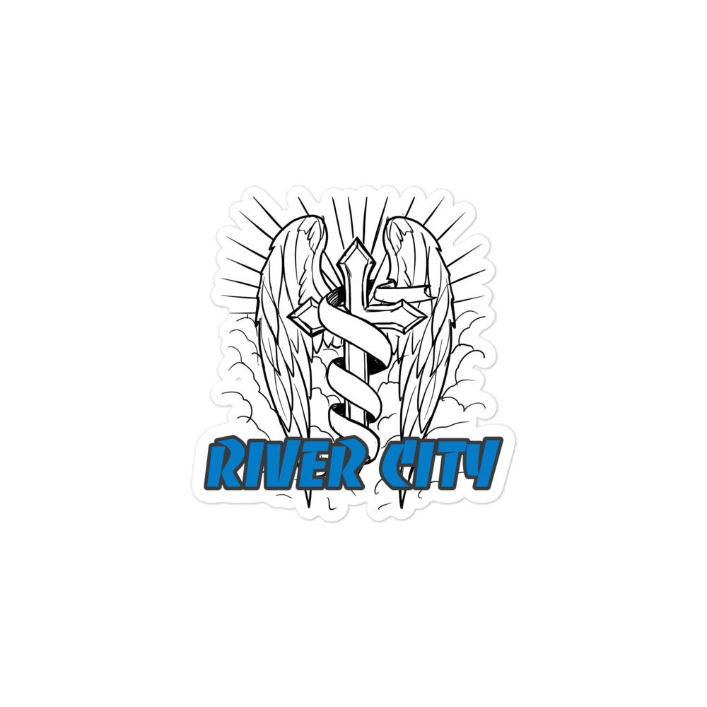 River City Wings Cross Bubble-free stickers accessories