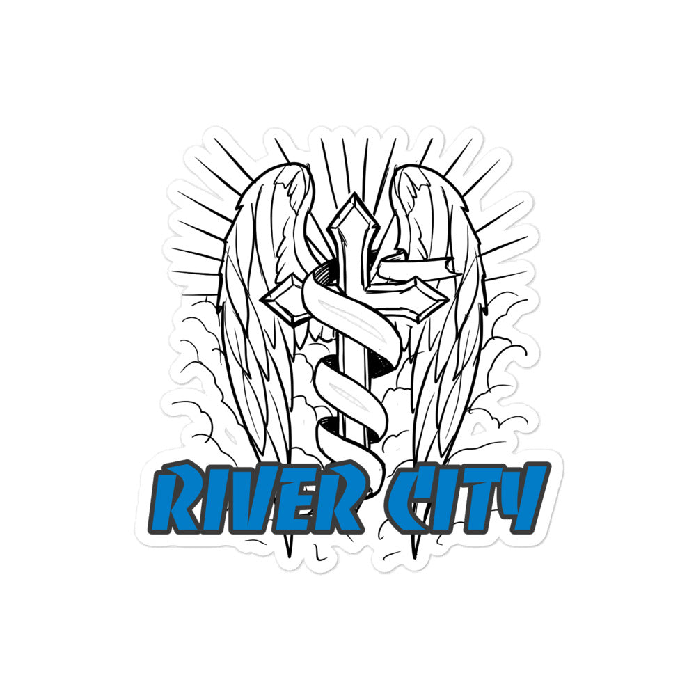 River City Wings Cross Bubble-free stickers accessories