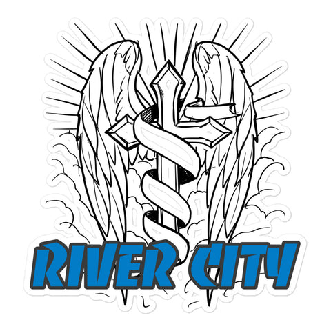 River City Wings Cross Bubble-free stickers accessories