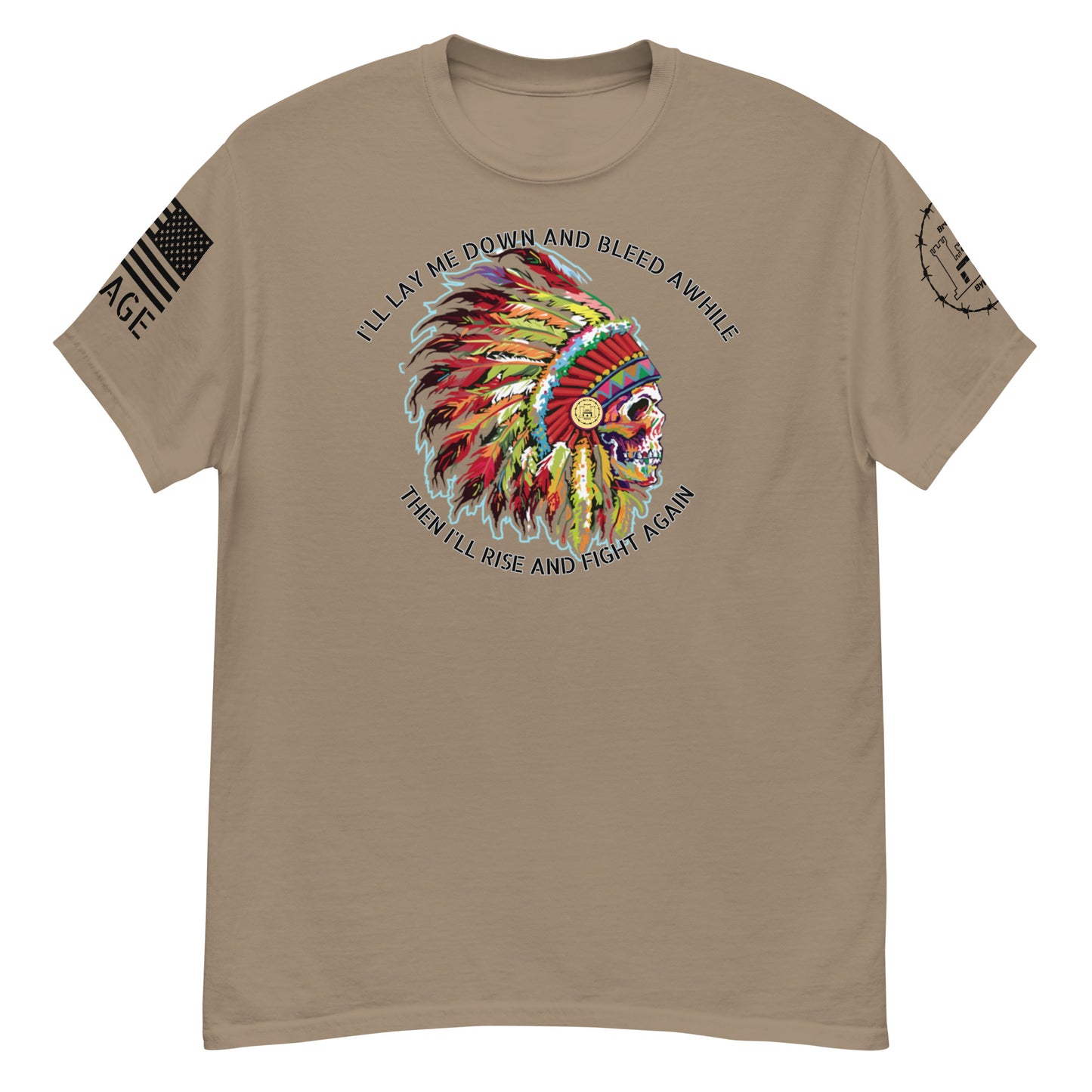 Bleed and Rise Savage Men's classic tee military