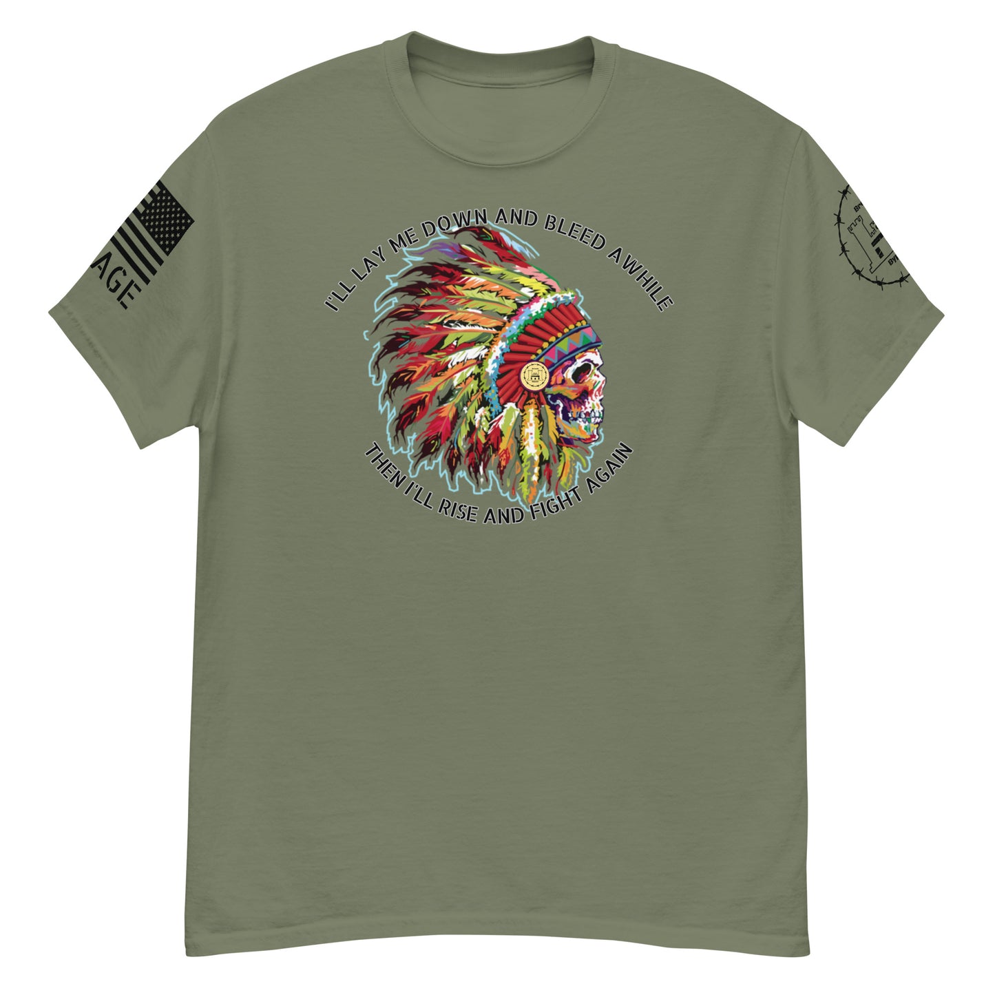 Bleed and Rise Savage Men's classic tee military