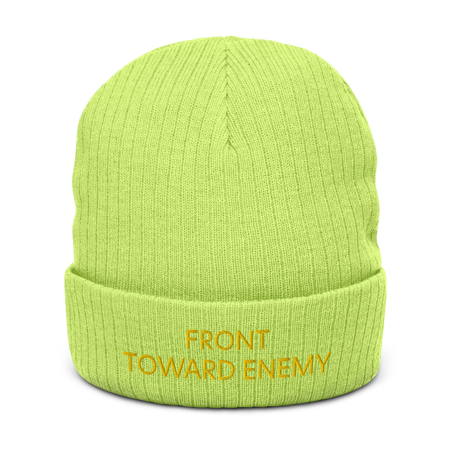 Front Toward Enemy Ribbed knit beanie accessories