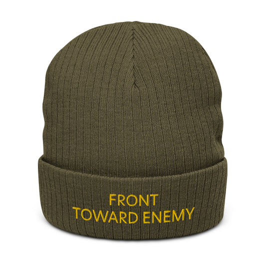 Front Toward Enemy Ribbed knit beanie accessories