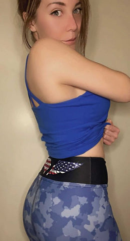 Blue Camo Freedom Wings Yoga Leggings accessories Jenn