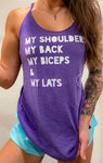 Shoulders Back Biceps Lats Women's Racerback Tank accessories