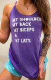 Shoulders Back Biceps Lats Women's Racerback Tank accessories