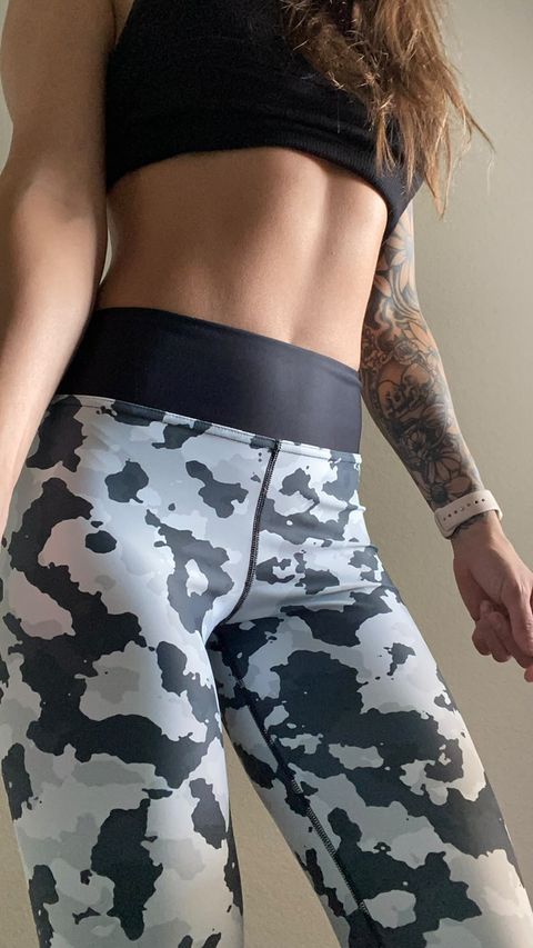 White Camo Bullets Yoga Leggings accessories