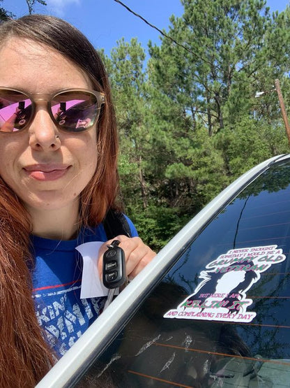 Grumpy Female Veteran Bubble-free stickers accessories