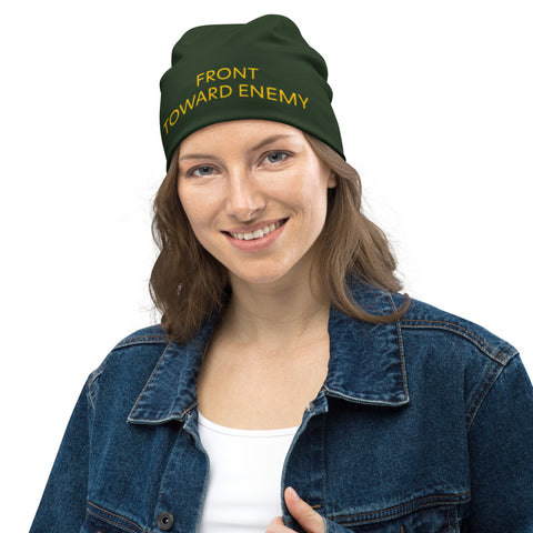 Claymore Front Toward Enemy All-Over Print Beanie accessories