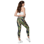 Tri Color Camo Crossover leggings with pockets accessories military