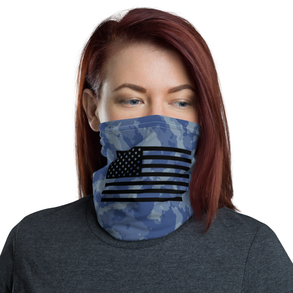 Blue Camo Flag Neck Gaiter accessories