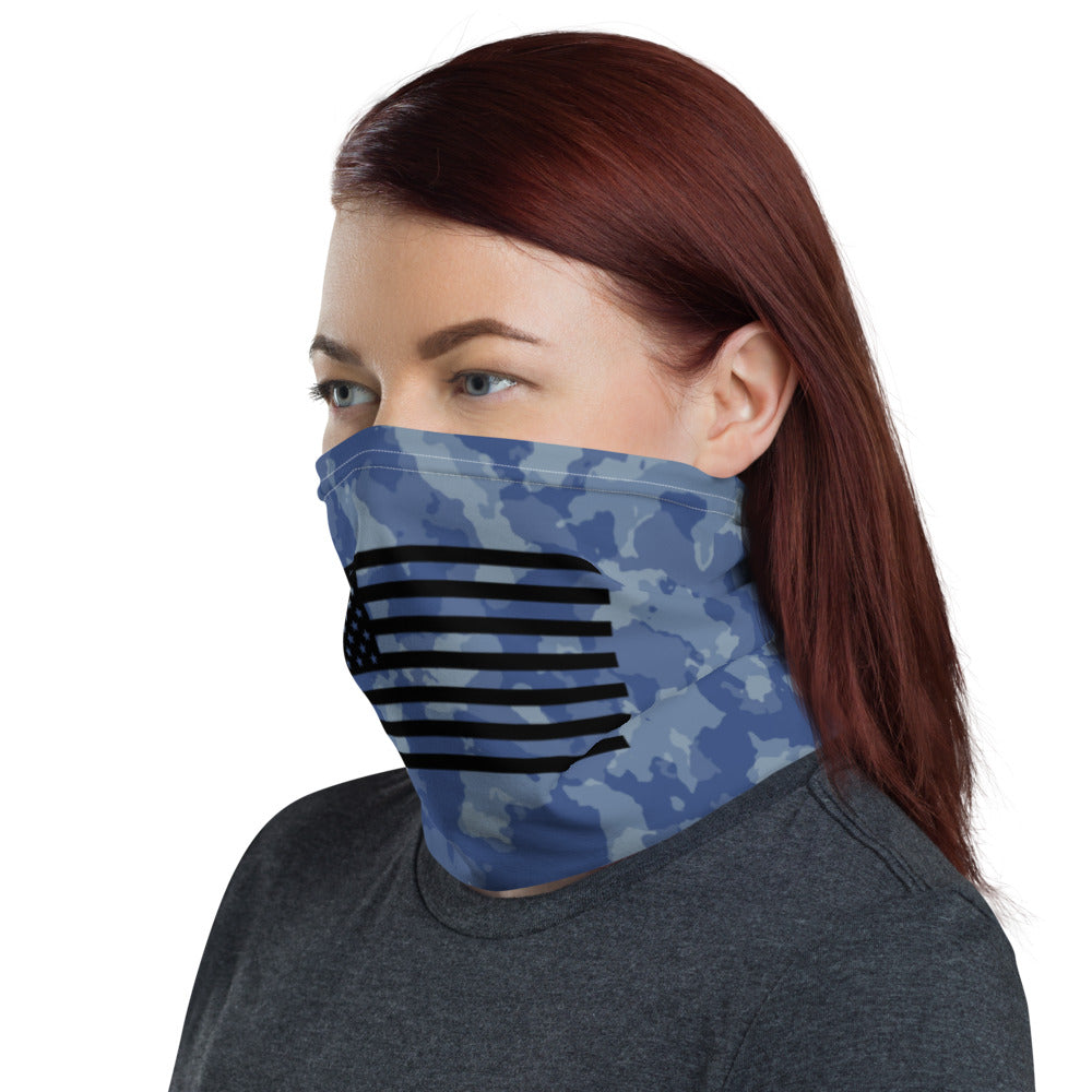 Blue Camo Flag Neck Gaiter accessories