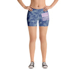 Blue Camo Pink Flag Thigh Shorts accessories