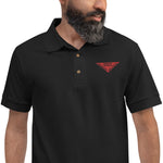 Landmine Sign Embroidered Polo Shirt military