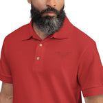 Landmine Sign Embroidered Polo Shirt military