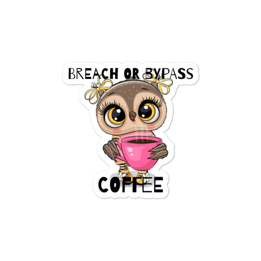 BorB Coffee Owl Bubble-free stickers accessories