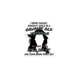 Grumpy Female Veteran Bubble-free stickers accessories