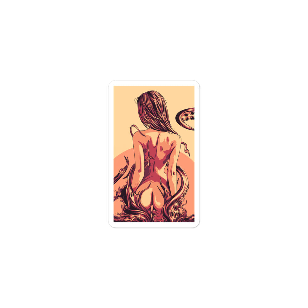 Octopus Girl Bubble-free stickers accessories