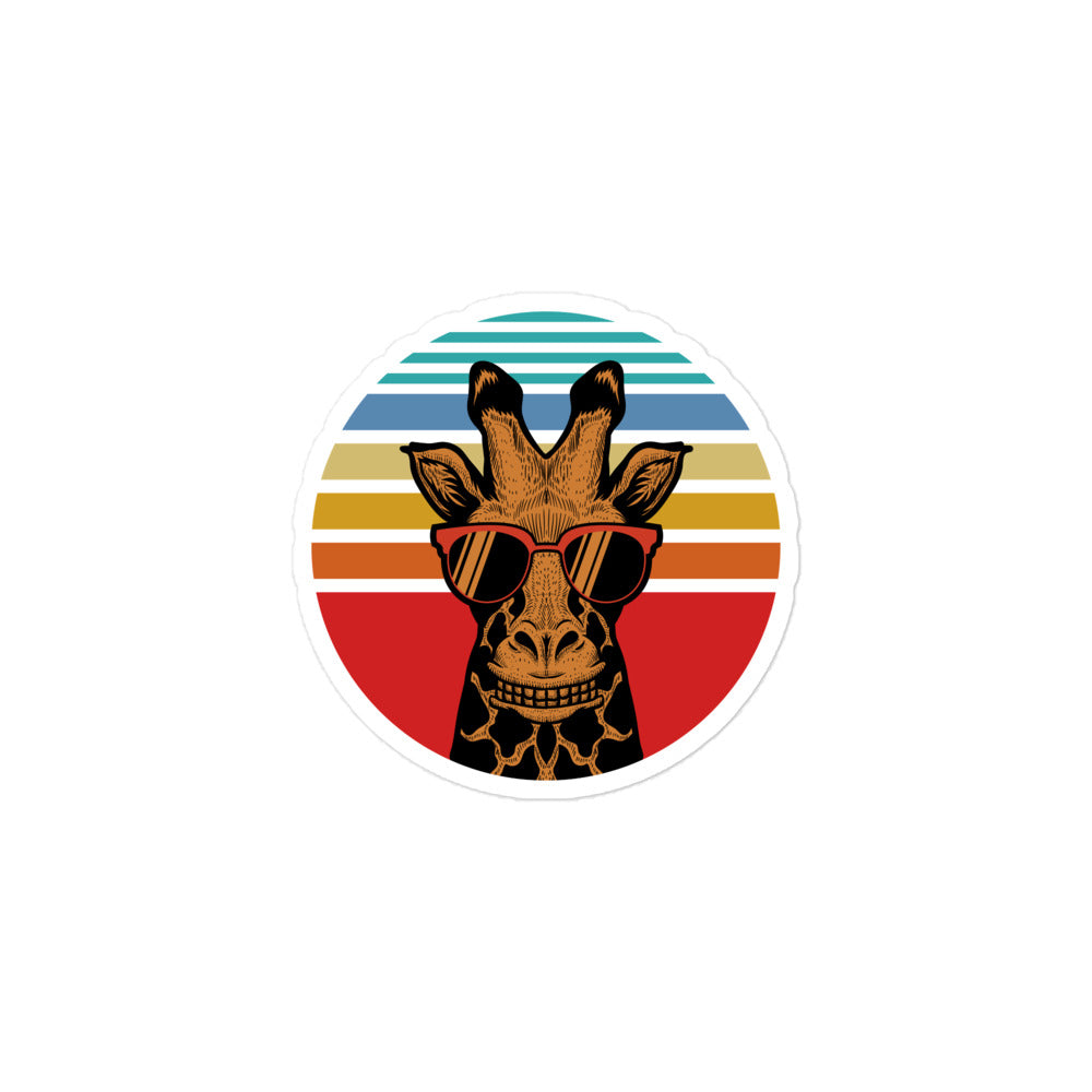 Happy Giraffe Bubble-free stickers accessories