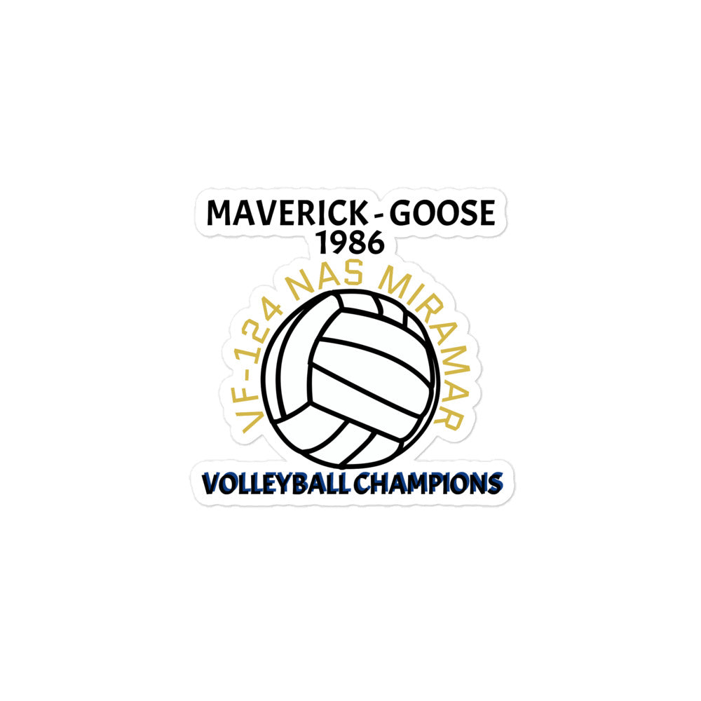 Volleyball Top Gun stickers funny