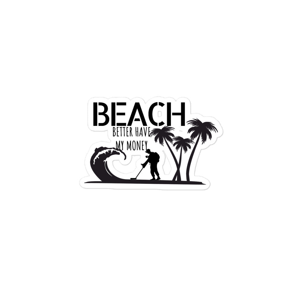 Beach Detector Black stickers accessories