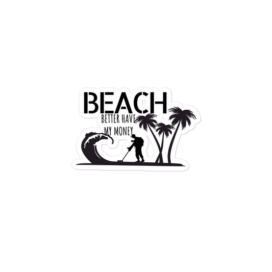 Beach Detector Black stickers accessories