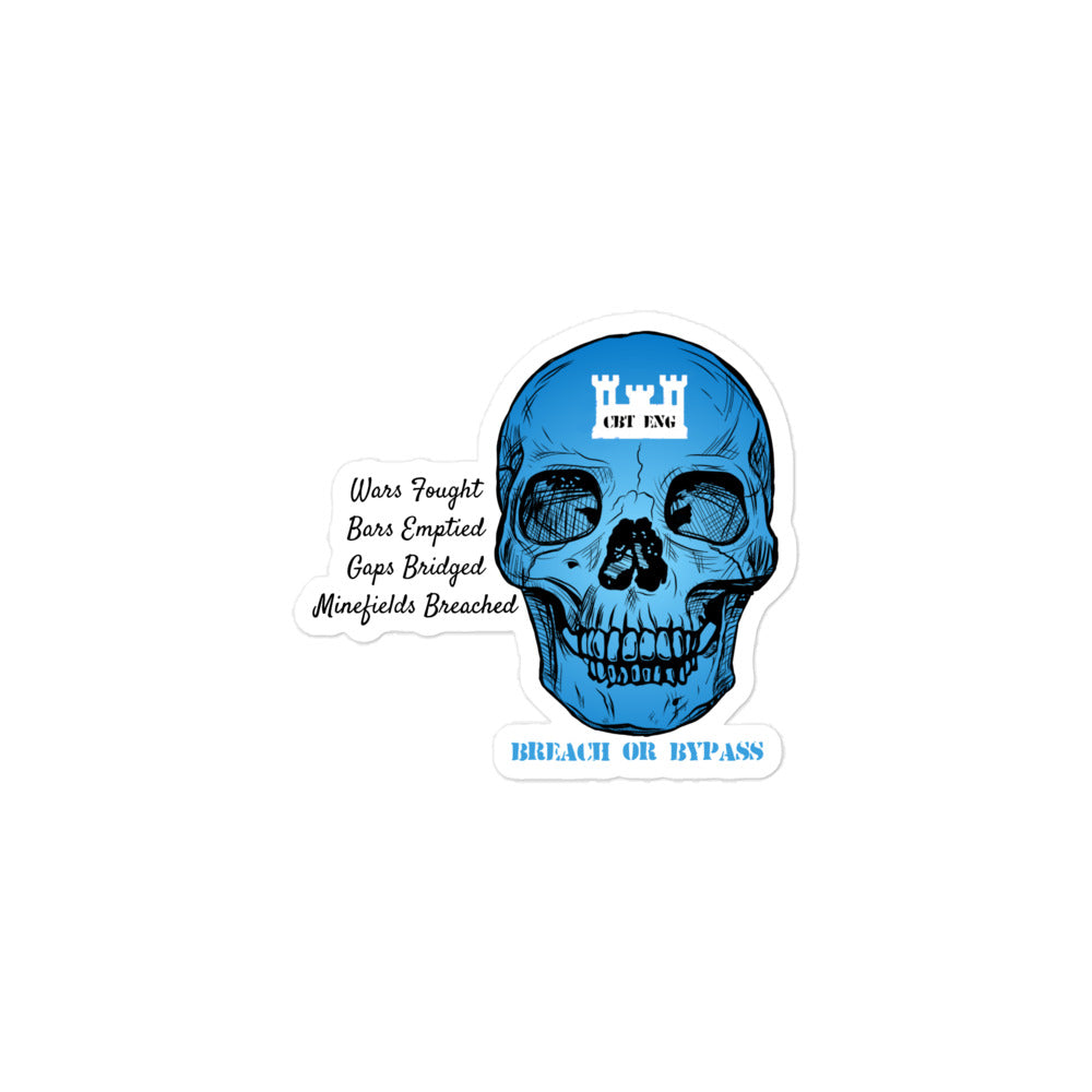 BorB Blue Skull War Bar Bridge Minefield Bubble-free stickers accessories
