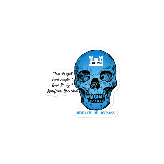 BorB Blue Skull War Bar Bridge Minefield Bubble-free stickers accessories