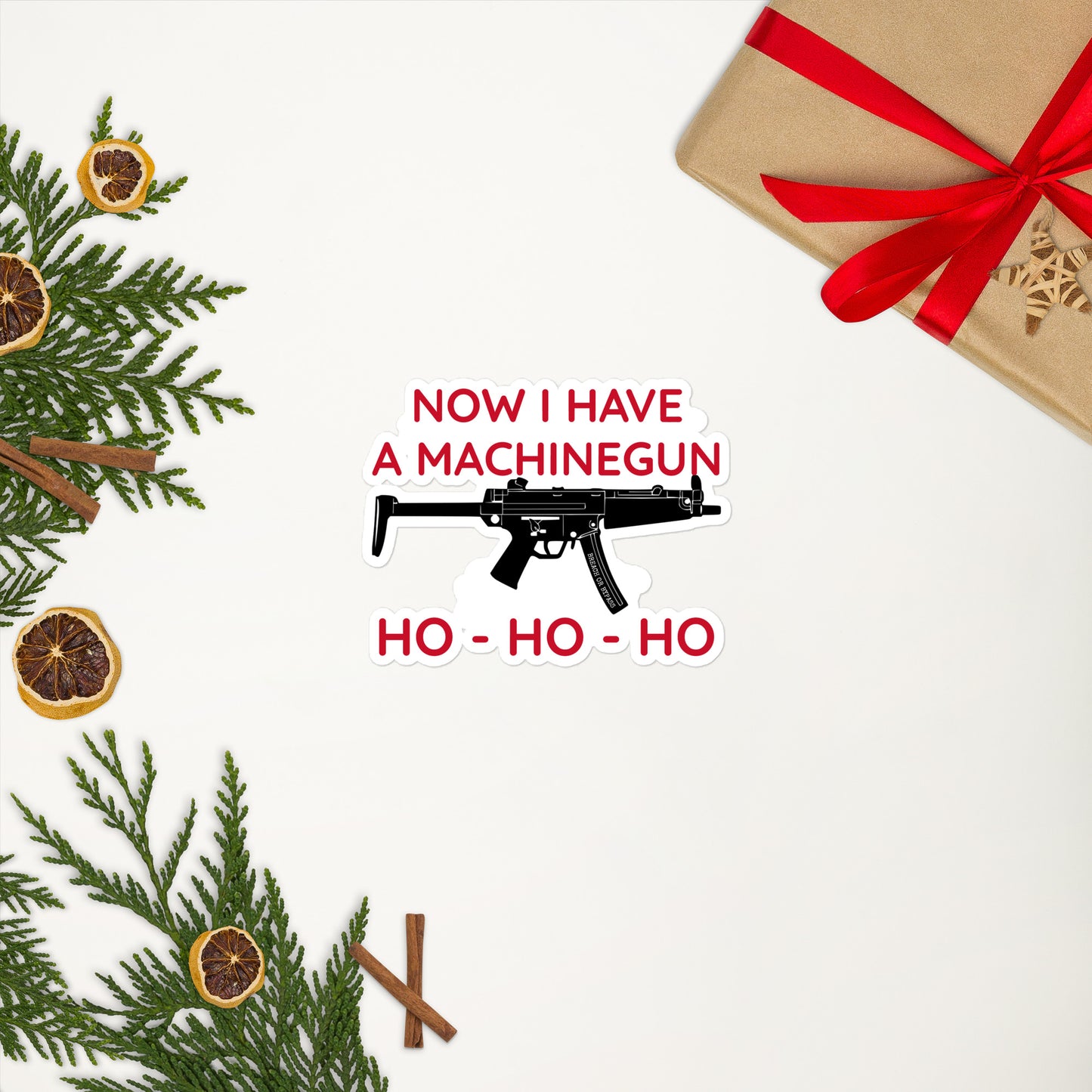 Die Hard Machinegun Bubble-free stickers accessories seasonal